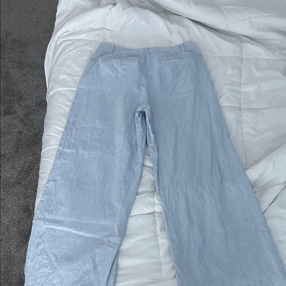 LOFT Light Blue Wide Leg Pants - Picture 2 of 3